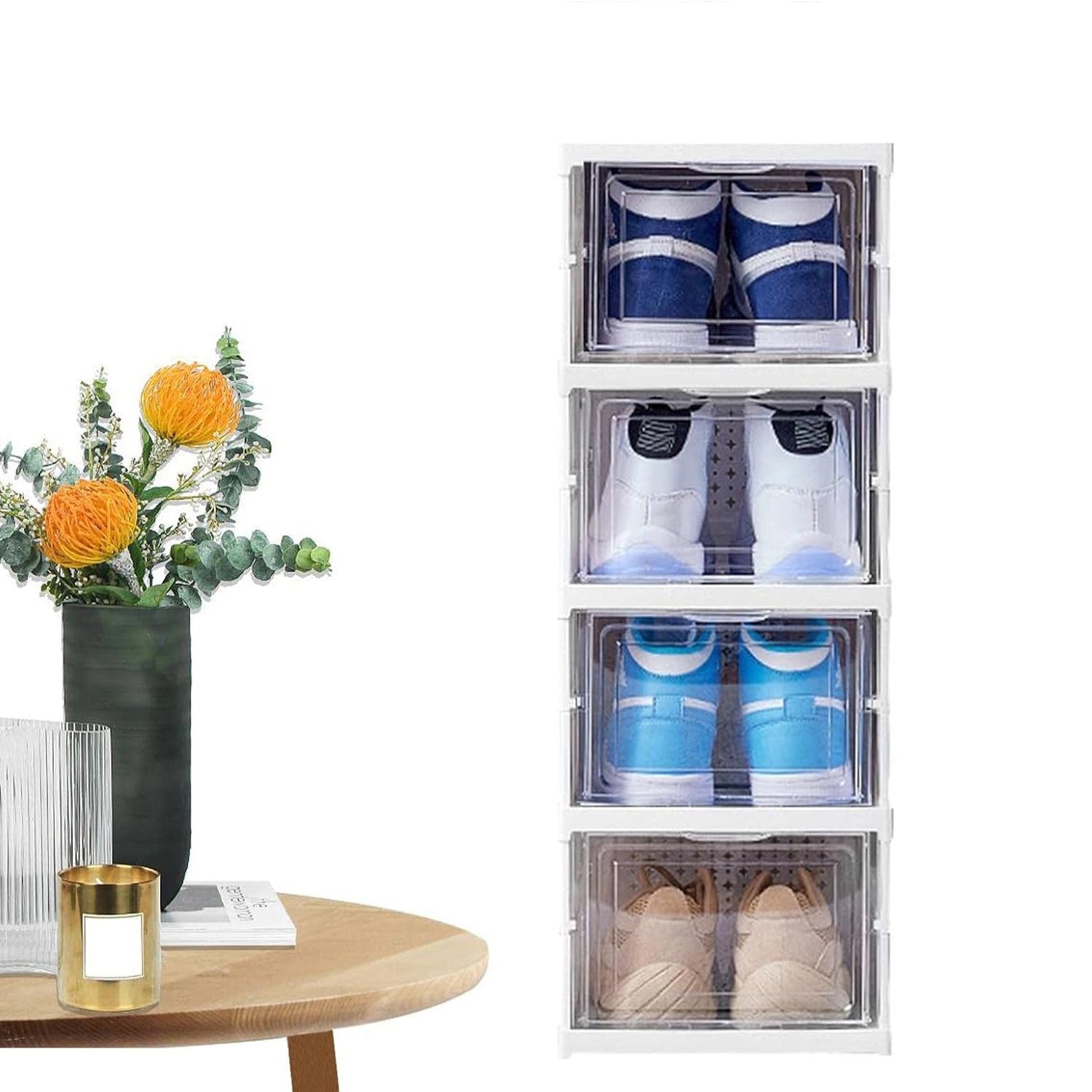 Stackable Multifunctional Storage, for Clothes Foldable Drawer Shelf Basket Utility Cart Rack Storage Organizer Cart for Kitchen, Pantry Closet, Bedroom, Bathroom, Laundry (2, 3, 4, 5, 6 / Layer 1 Pc) Stackable Multifunctional Storage, for Clothes Foldable Drawer Shelf Basket Utility Cart Rack Storage Organizer Cart for Kitchen, Pantry Closet, Bedroom, Bathroom, Laundry (2, 3, 4, 5, 6 / Layer 1 Pc)